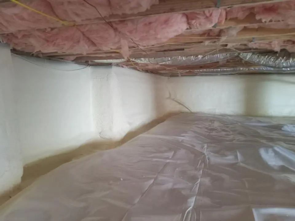 Crawl space encapsulation with closed-cell spray foam for Roof Waterproofing in Victoria